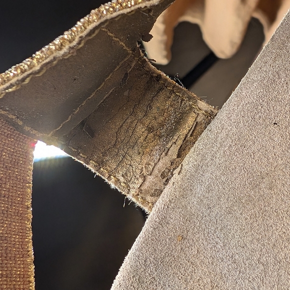 Charleston Shoe Co. Gibbes Metallic Gold Wedges - Picture 10 of 10